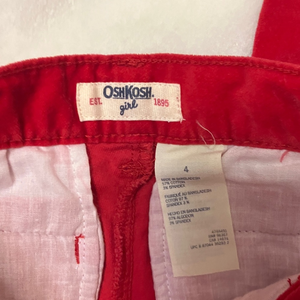 4T Girls bundle NWT Gymboree long sleeve Jean shirt, + red Oshkosh velvet pants+ - Picture 12 of 16